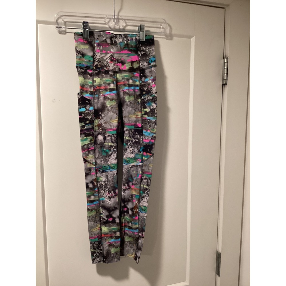 Lululemon Fast and Free High-Rise Crop 21 Nulux Abstract Multi Camo Leggings